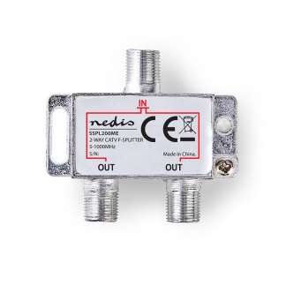 Nedis F connector splitter - Nedis (2-weg, 4.2 dB) SSPL200ME N030408100 - 