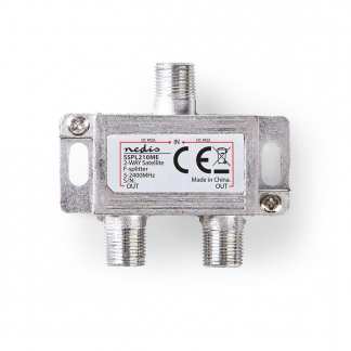 Nedis F connector splitter - Nedis (2-weg, 6.5 dB) SSPL210ME N030408118 - 