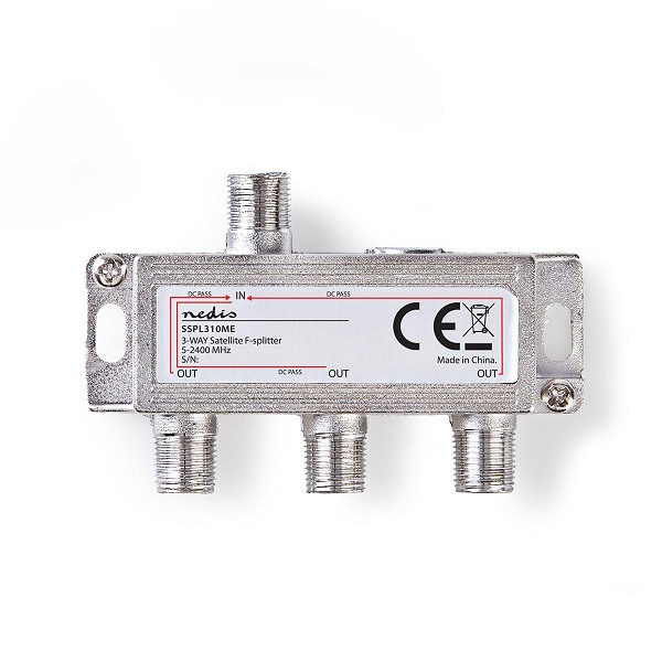 Nedis F connector splitter - Nedis (3-weg, 10.5 dB) SSPL310ME N030408119 - 1