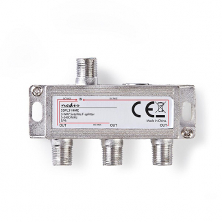 Nedis F connector splitter - Nedis (3-weg, 10.5 dB) SSPL310ME N030408119 - 