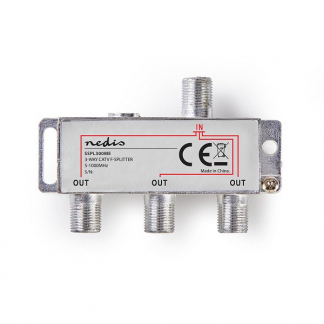 Nedis F connector splitter - Nedis (3-weg, 6.8 dB) SSPL300ME N030408101 - 1