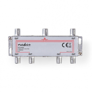 Nedis F connector splitter - Nedis (6-weg, 10 dB) SSPL600ME N030408102 - 