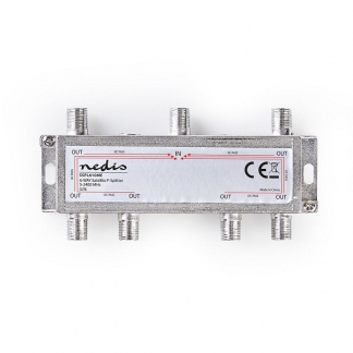 Nedis F connector splitter - Nedis (6-weg, 17 dB) SSPL610ME N030408121 - 