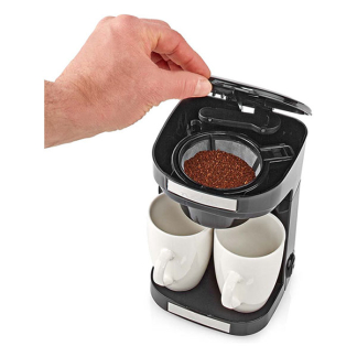 Nedis Filter koffiezetapparaat | Nedis | 450 watt (2-Kops, Herbruikbaar filter, Incl. kopjes) KACM140EBK K170108121 - 3