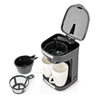 Nedis Filter koffiezetapparaat | Nedis | 450 watt (2-Kops, Herbruikbaar filter, Incl. kopjes) KACM140EBK K170108121 - 5