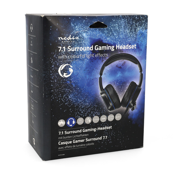 Nedis Gaming headset | Nedis | 2.1 meter (Bedraad, Jack 3.5 mm, Microfoon, led) GHST410BK K101504045 - 4