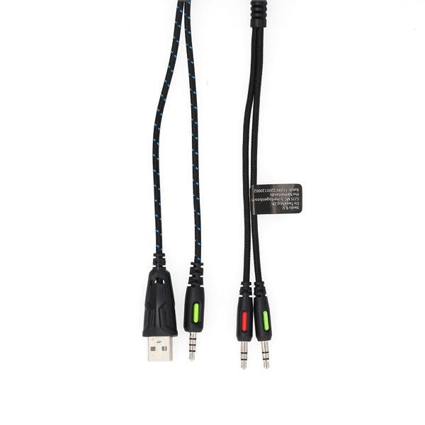 Nedis Gaming headset | Nedis | 2.2 meter (Bedraad, Jack 3.5 mm, Microfoon, led) GHST250BK K101504044 - 3