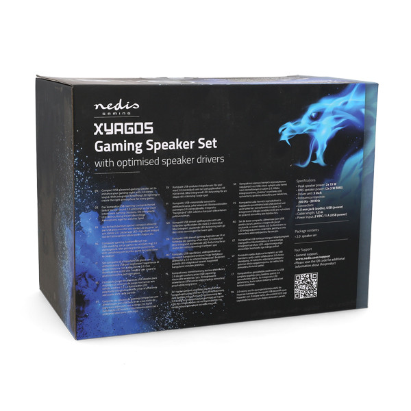 Nedis Gaming luidsprekers | Nedis (30 watt, RGB) GSPR20020BK K101504047 - 6