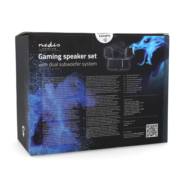 Nedis Gaming luidsprekers | Nedis (48 watt, led) GSPR21022BK K101504025 - 7