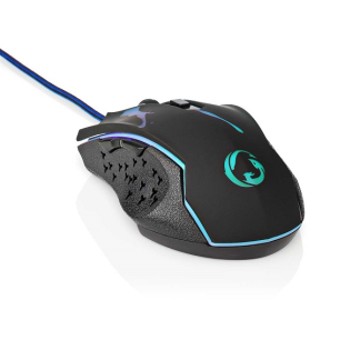 Nedis Gaming muis | Nedis (USB, 6-knops, 1200-3600 dpi, Blauw/Groen) GMWD210BK K101504017 - 