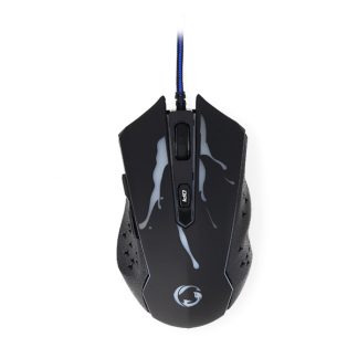 Nedis Gaming muis | Nedis (USB, 6-knops, 1200-3600 dpi, Blauw/Groen) GMWD210BK K101504017 - 3