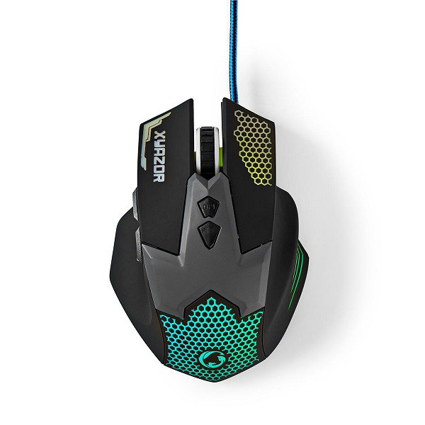 Nedis Gaming muis | Nedis (USB, 7-knops, 800-2400 dpi, RGB) GMWD200BK K101504050 - 1