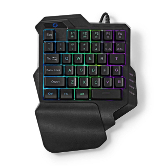 Nedis Gaming toetsenbord | Nedis (Enkelhandig, USB, RGB) GKBDS110BK K101504043 - 1
