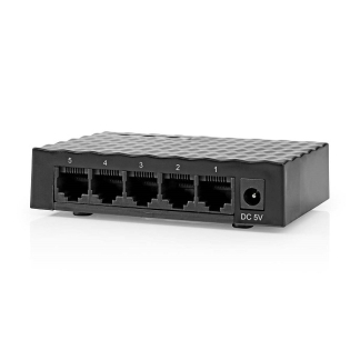 Nedis Gigabit switch | Nedis | 5 poorten (1 Gbps) NSWH5P110BK K020610048 - 