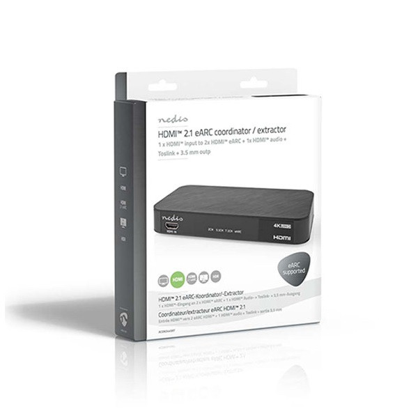 Nedis HDMI audio extractor | Nedis | 4K@60Hz (HDMI, Toslink, Jack) ACON3445AT K170108324 - 4