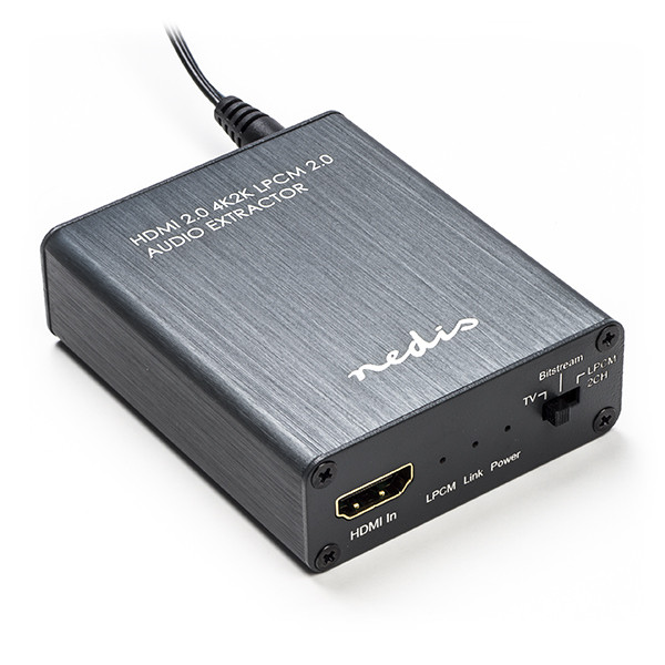 visie Bont puur HDMI audio extractor (4K@60Hz, HDMI, Toslink, Jack)