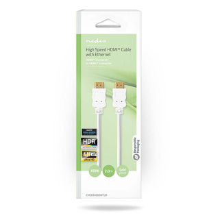 Nedis HDMI kabel 1.4 | Nedis | 2 meter (4K@30Hz) CVGB34000WT20 CVGL34000WT20 CVGP34000WT20 N010101026 - 2