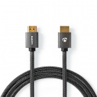 Nedis HDMI kabel 2.0 | Nedis | 0.5 meter (4K@60Hz, Ethernet, HDR, Nylon, Antraciet) CVTB34000GY05 K010101040 Nedis HDMI kabel 2.0 | Nedis | 0.5 meter (4K@60Hz, Ethernet, HDR, Nylon, Antraciet) CVTB34000GY05 K010101040