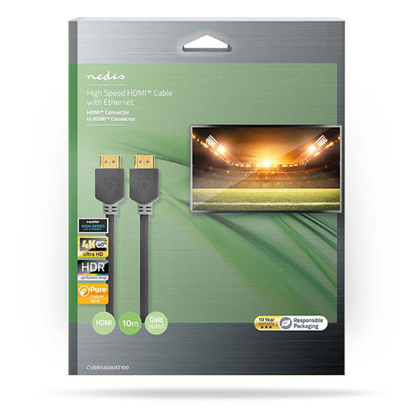 Nedis HDMI kabel 2.0 | Nedis | 10 meter (4K@60Hz) CVBW34000AT100 N010101186 - 2
