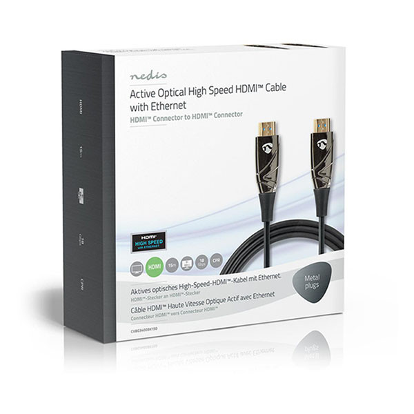 Nedis HDMI kabel 2.0 | Nedis | 15 meter (4K@60Hz, Glasvezel) CVBG3400BK150 K010101480 - 3