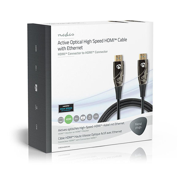 Nedis HDMI kabel 2.0 | Nedis | 20 meter (4K@60Hz, Glasvezel) CVBG3400BK200 K010101481 - 3