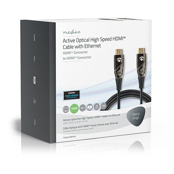 Nedis HDMI kabel 2.0 | Nedis | 50 meter (4K@60Hz, Glasvezel) CVBG3400BK500 K010101484 - 3