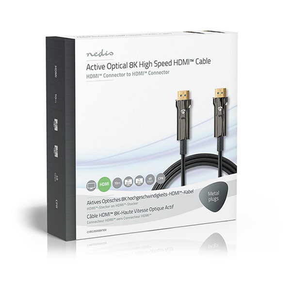 Nedis HDMI kabel 2.1 | Nedis | 10 meter (8K@60Hz, Glasvezel, HDR) CVBG3500BK100 K010101489 - 3