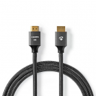 HDMI kabel 2.1 | Nedis | 1 meter (8K@60Hz, HDR, Nylon, Antraciet)