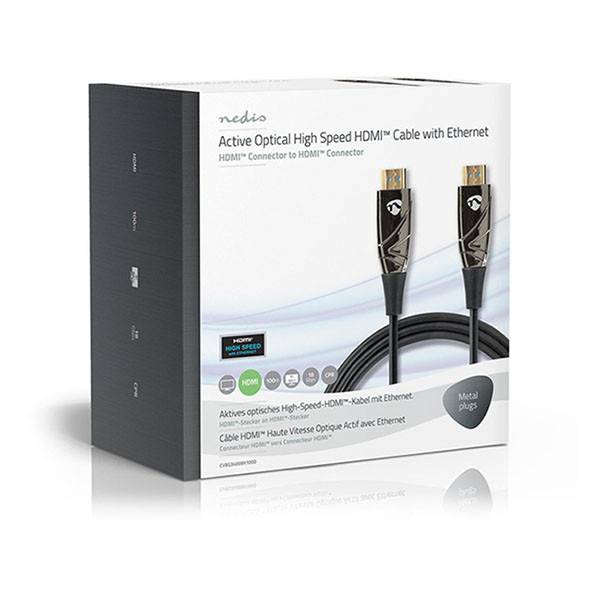 Nedis HDMI kabel 4K | Nedis | 100 meter (60Hz, Glasvezel, Metaal) CVBG3400BK1000 A010101486 - 3