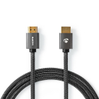 Nedis HDMI kabel 4K | Nedis | 10 meter (30Hz, Ethernet, HDR, Nylon, Antraciet) CVTB34000GY100 A010101499