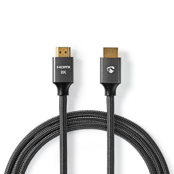 HDMI kabel 4K Nedis 1 meter (120Hz, HDR, Antraciet)