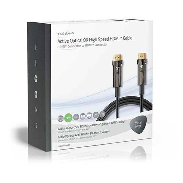 Nedis HDMI kabel 4K | Nedis | 20 meter (8K@60Hz, Glasvezel, HDR) CVBG3500BK200 A010101491 - 3