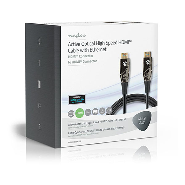 Nedis HDMI kabel 4K | Nedis | 30 meter (60Hz, Glasvezel, Metaal) CVBG3400BK300 A010101482 - 3