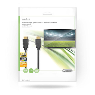 Nedis HDMI kabel 4K | Nedis | 5 meter (60Hz, HDR, Premium gecertificeerd) CVGP34050BK50 A010101473 - 2