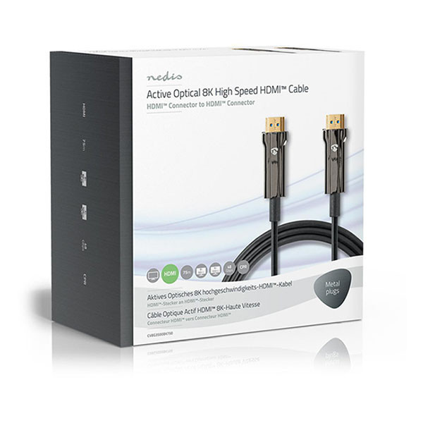 Nedis HDMI kabel 4K | Nedis | 75 meter (8K@60Hz, Glasvezel, HDR) CVBG3500BK750 A010101495 - 3