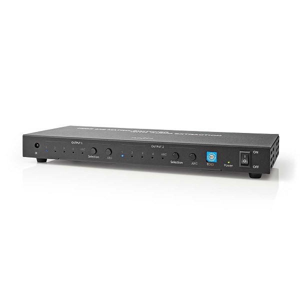 Nedis HDMI matrix | Nedis | 4- naar 2-poorts (Afstandsbediening, 4K@60Hz, HDCP, Toslink, 2x 3.5 mm) VMAT3482AT K020100066 - 1