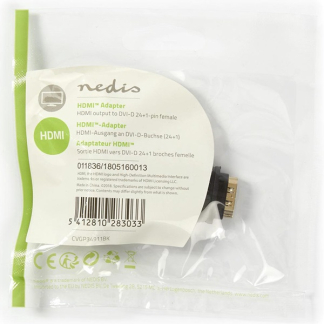 Nedis HDMI naar DVI-D koppelstuk | Nedis (DVI-I, Dual Link) CVGP34911BK N050100050 - 3