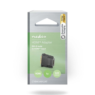 Nedis HDMI naar DVI adapter | Nedis (DVI-D, Dual Link, Verguld) CVBW34912AT N050100053 - 2
