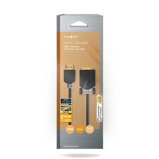 Nedis HDMI naar DVI kabel | Nedis | 2 meter (DVI-D, Dual Link, 100% koper, Verguld) CCBW34800AT20 K010406327 - 2