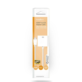 Nedis HDMI naar VGA adapter | Nedis | 0.2 meter (Jack 3.5 mm, Full HD) CCGB34900WT02 CCGP34900WT02 N010113001 - 3