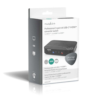 Nedis HDMI switch | Nedis | 3-poorts (4K@60Hz, USB C, HDCP) VCON6420AT K170108320 - 3