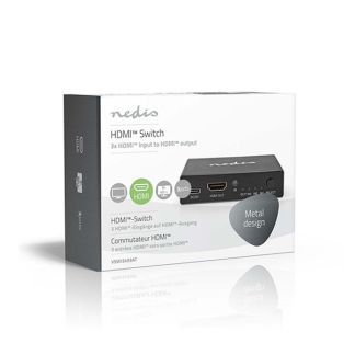 Nedis HDMI switch | Nedis | 3-poorts (Afstandsbediening, 4K@60Hz, HDCP) VSWI3493AT K020100068 - 3