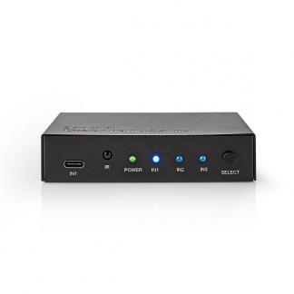 Nedis HDMI switch | Nedis | 3-poorts (Afstandsbediening, 4K@60Hz, USB C, HDCP) VSWI34721AT K010214150 - 1