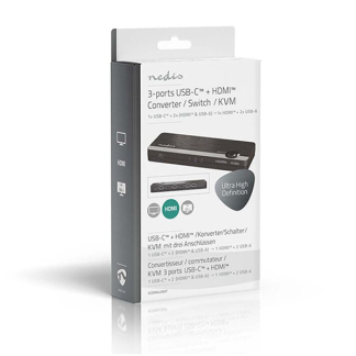 Nedis HDMI switch | Nedis | 3-poorts (Handmatig, 4K@60Hz) VCON6430AT K020100067 - 3