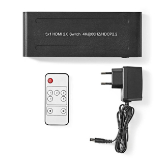 Nedis HDMI switch | Nedis | 5-poorts (Afstandsbediening, 4K@60Hz, HDCP) VSWI3475AT K020100028 - 3