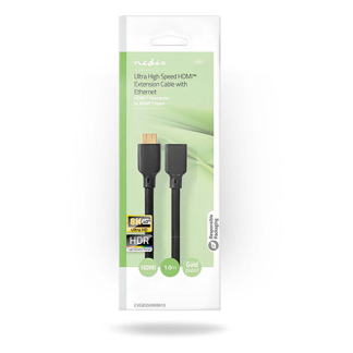 Nedis HDMI verlengkabel | Nedis | 1 meter (8K@60Hz, Verguld) CVGB35090BK10 K010108016 - 2