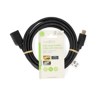 Nedis HDMI verlengkabel | Nedis | 3 meter (4K@60Hz, Verguld) CVGL34096BK30 K010108020 - 3