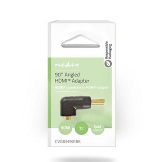 Nedis Haakse HDMI adapter | Nedis (4K@30Hz, 90°, Verguld) CVGB34901BK CVGP34901BK N050100005 - 2
