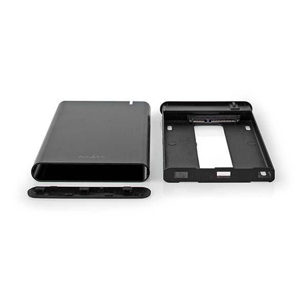 Nedis Harde schijf behuizing | Nedis | 2.5 inch (USB 3.0, SATA III, Aluminium) HDDE25410BK K010213116 - 3