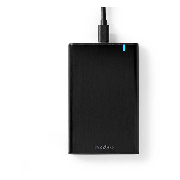 Nedis Harde schijf behuizing | Nedis | 2.5 inch (USB 3.0, SATA III, Aluminium) HDDE25410BK K010213116 - 5